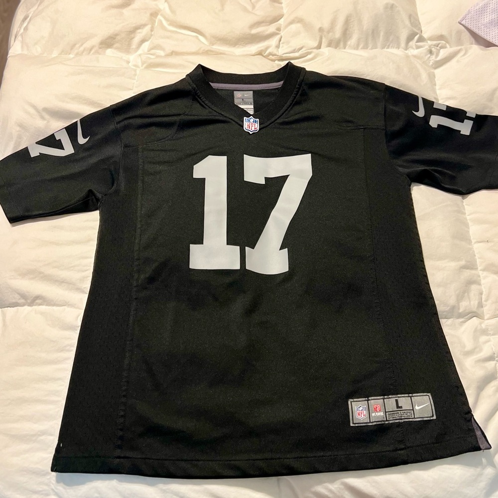 Las Vegas Raiders NFL Devante Adams Black NFL Nike Youth L 14/16 Jersey Used